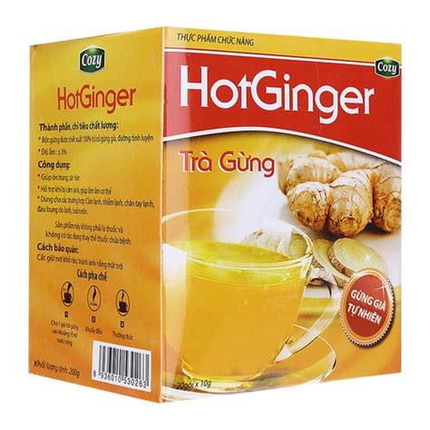 Чайный напиток Имбирь Cozy Hot Ginger Tra Gung 20шт 10гр купить на OZON по низкой цене 1972058384