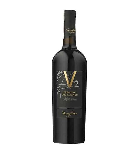 Rượu Vang V2 Primitivo Del Salento Vang Ý cao cấp