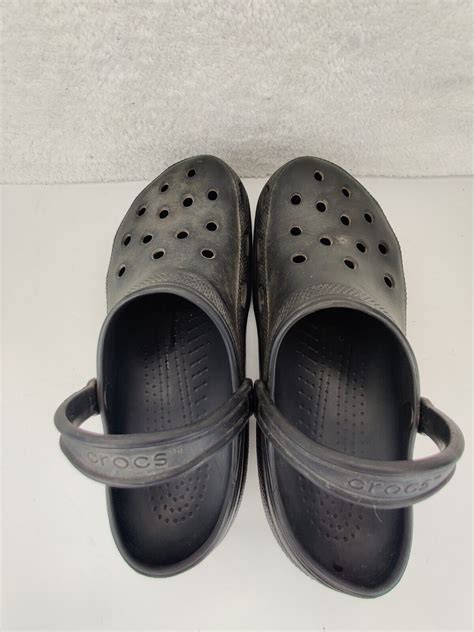 Crocs Us Size Mens 11 Black Slip On Clogs Classic Cl Gem