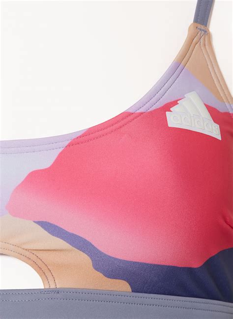 Adidas Bustier Bikini CE CAMO In Pink Blaugrau Helllila