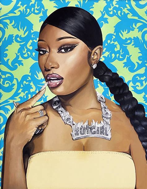 Megan Thee Stallion Portrait Painting Painting by Rá Paints Saatchi Art