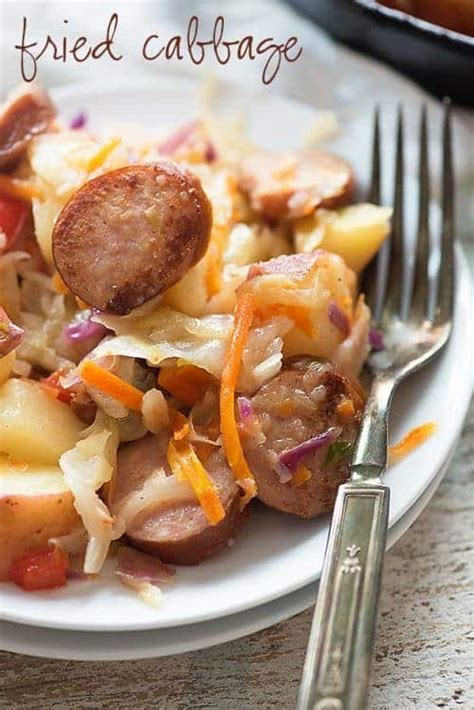 Fried Cabbage With Sausage And Peppers Perfect For A Quick Dinner