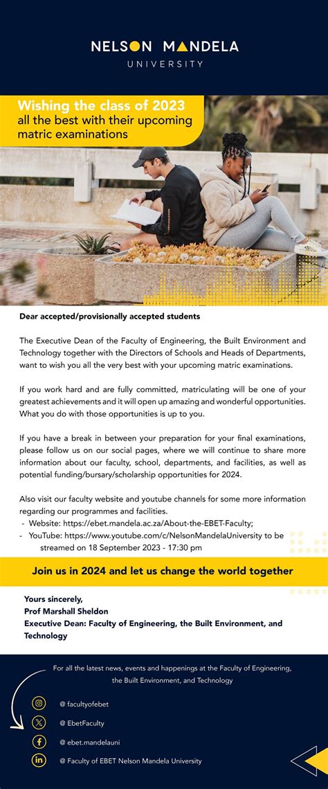 Faculty Deans Message School Of Engineering