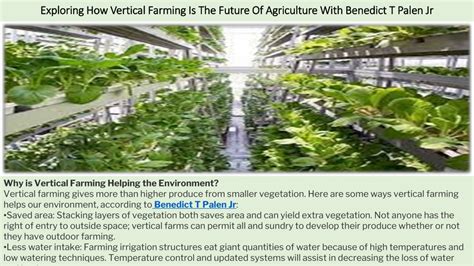 Ppt Exploring How Vertical Farming Is The Future Of Agriculture With