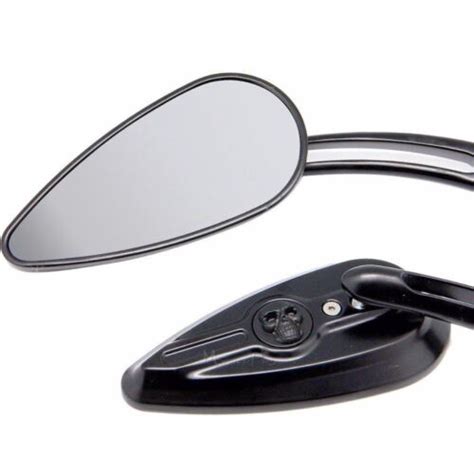 Black Skull Rearview Mirrors For Yamaha V Star Xvs 650 1100 Custom Silverado Ebay