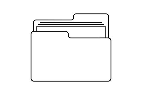 File Folder Icon Outline Style By Anatolir Thehungryjpeg