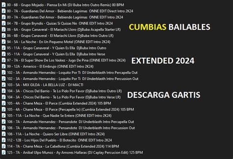 Pack De Musica Para Dj Cumbia Extended Utilidades Para Djs