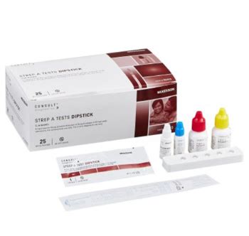 Consult Strep A Tests Dipstick Test Kits McKesson 5003 Box 25