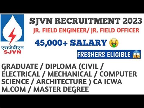 Sjvn Limited Requirement 2023 Diploma Jobs Psu Jobs Vacancy YouTube