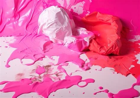premium ai image  pink color blotch pattern applied  paper