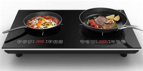 VBGK Double Induction Cooktop, 4000W Countertop Burner Hot Plate LCD ...