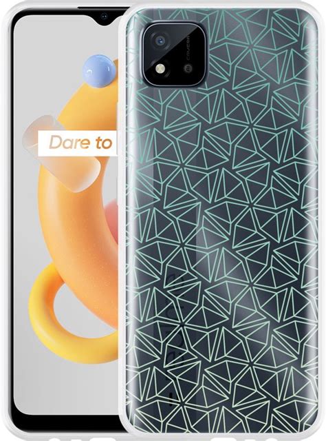 Realme C11 2021 Hoesje Triangles Designed By Cazy Bol