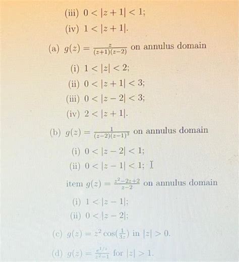 Solved Find Laurent Series For The Function A F Z Z Z Chegg