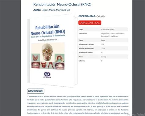 Rehabilitación Neuro Oclusal Claves Para El Diag tratam Rno en venta en