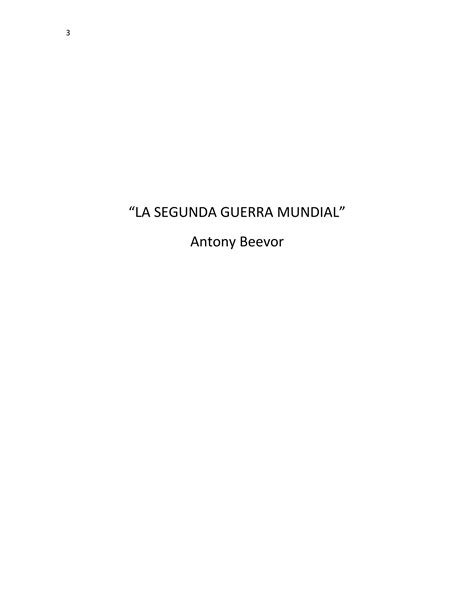 Ensayo Segunda Guerra Mundial Pdf