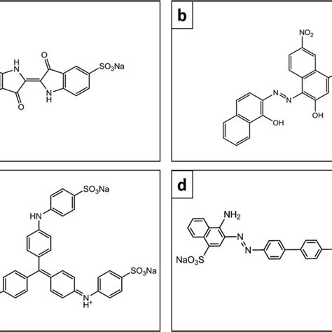 Chemical Structure Of Dyes A Congo Red B Indigo Carmine C