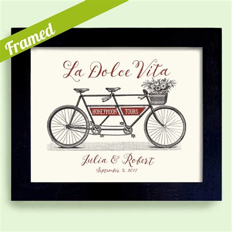 Unique Italian Wedding T The Good Life La Dolce Vita Framed Etsy