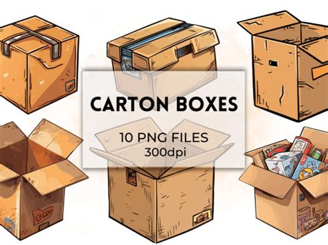 1 Carton Box Clipart Designs & Graphics