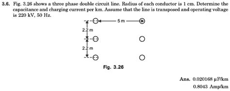 36 Fig326 Shows A Three Phase Double Circuit Line Radius Of Each Conductor Is 1 Cm Determine The