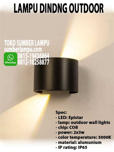 Lampu Dinding Ip X W Epistar Led Sumberlampu