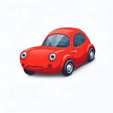 Premium Vector Red Car Emoticon Funny Car Face Character Smiles Icons