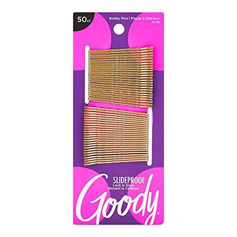 Goody Ouchless Hair Bobby Pins 50 Count Metallic Blonde Slideproof And Lock In Place