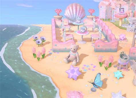 I Finally Started Decorating My Beach 🐚🦋 Animalcrossingdesign