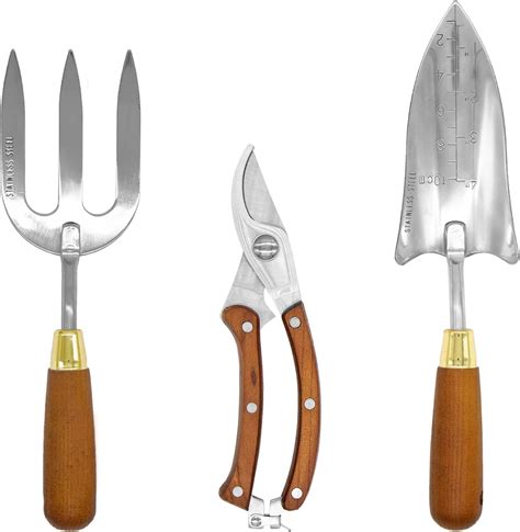 Amazon Kemaier Heavy Duty Stainless Steel Garden Tool Set