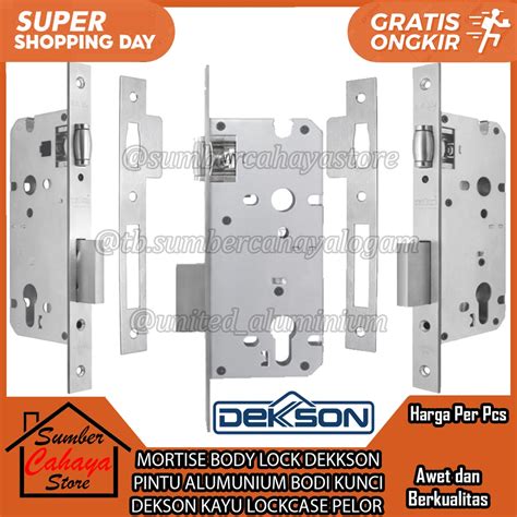 Jual Mortise Body Lock Dekkson Pintu Alumunium Bodi Kunci Dekson Kayu