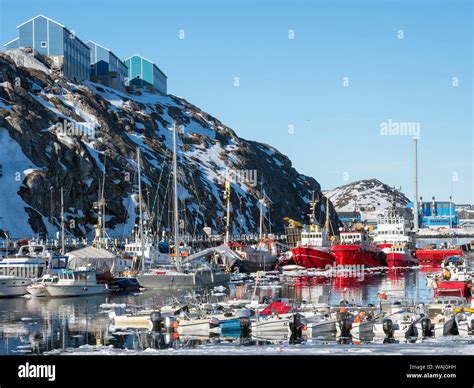 Nuuk Harbour Nuuk Capital Of Greenland Editorial Use Only Stock