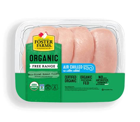 Free Range Thin Sliced Boneless Skinless Chicken Breast Fillets Products Foster Farms