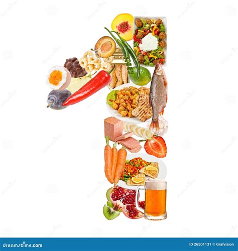 Number 1 Made Of Food Stock Image Image 26501131