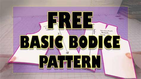 Basic Bodice Block Pattern Drafting Dress Block Pattern Bodice