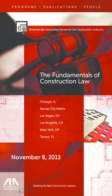 Fillable Online Americanbar The Fundamentals Of Construction Law