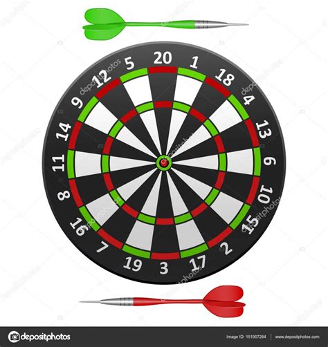 Realistic Detailed Dart Board Vector Stock Vector Image By ©bigmouse