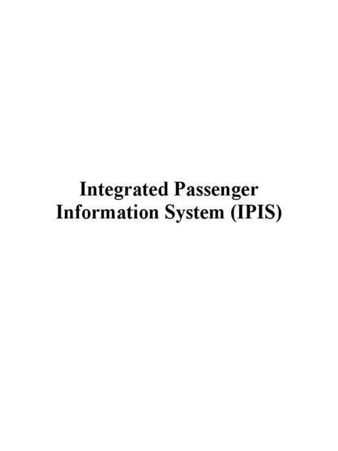 Pdf Integrated Passenger Information System Dokumen Tips