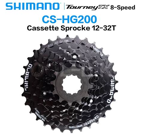 Cassette Shimano CS HG200 Flywheel 8 Speed Tourney TX Cassette Black