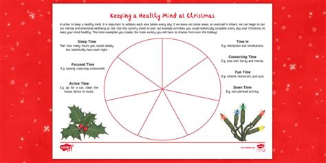 Christmas Healthy Mind Resource Staff Wellbeing Twinkl