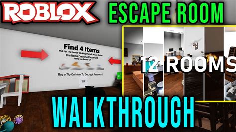 Escape Room All 12 Rooms Walkthrough Codes By Rpk Bo Roblox Youtube