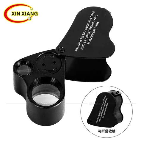 9889 Black Magnifying Glass Jewelry Diamond Antiques Portable Magnifier Glasses Handheld Loupe