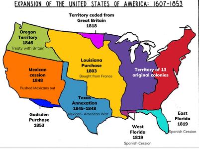 America In Westward Expansion Our Map