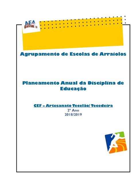 Pdf Agrupamento De Escolas De Arraiolos Planeamento Anual Da