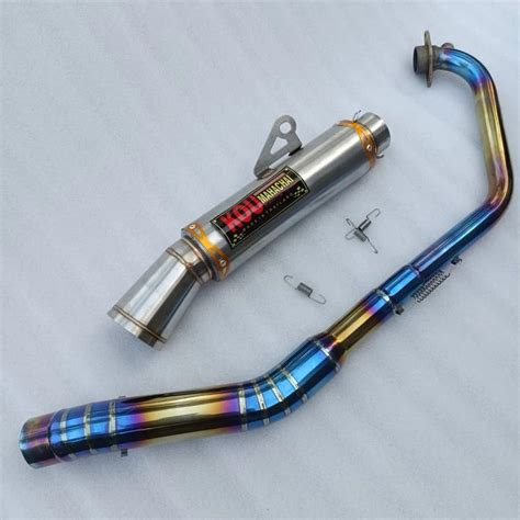 Open Pipe Kou Mahachai Exhaust Pipe Canister Mm Set For Tmx