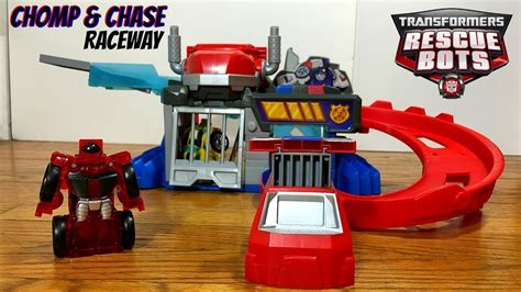 Transformers Rescue Bots Flip Racers Chomp And Chase Raceway Race Track