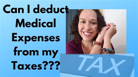 Can You Deduct Medical Expenses From Taxes Youtube