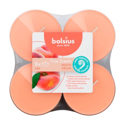 Bolsius Maxilicht Clear Cup True Scents Peach Krimp 1 Stuks Kaarsen