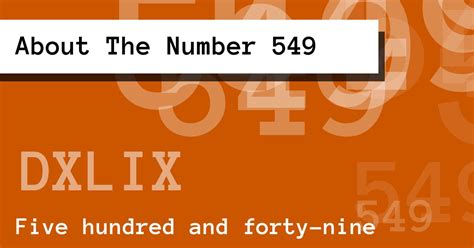 About The Number 549