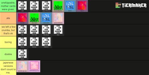 IVE S Discography Tier List Community Rankings TierMaker