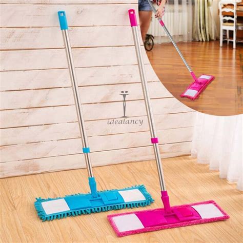 Flat Microfiber Squeeze Mop With Long Handle Idealancy