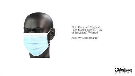 Fluid Resistant Surgical Face Masks Type Iir Box Of 50 Masks Wondo Sku Wondoiir14683 Youtube